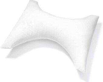 Orthopedic Neck Pillow White Butterfly Shaped Support Cushion with Cover