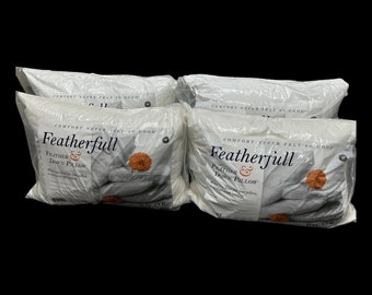 Pack of 4 20" x 26" Decorative Standerd Feather White Pillow Inserts - (95 Feather, 5 Down)