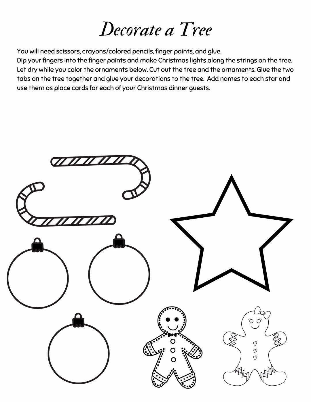 Decorate A Tree Craft - Etsy