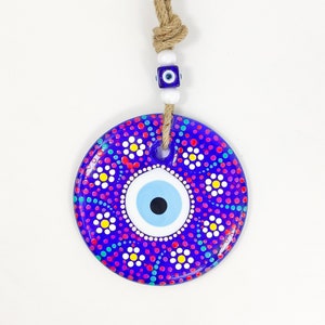 Evil Eye Nazar Amulet Wall Decoration Wall Hanging Flower - Etsy