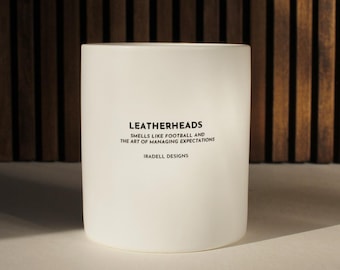 Leatherheads | Leather + Teakwood | 12oz Soy & Coconut Wax Candle