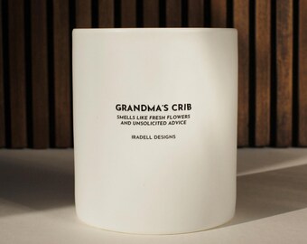 Grandma's Crib| Lilac + Jasmine | 12oz Soy & Coconut Wax Candle