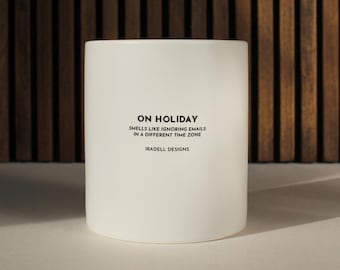 On Holiday | Citrus + Aged Woods |  12oz Soy & Coconut Wax Candle