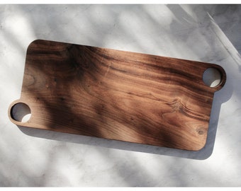 Two Handle Charcuterie Board | Black Walnut | Hard Maple | Personalized | Wedding, housewarming, holiday gifts