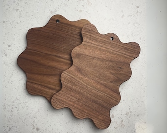 Wavy Baby Charcuterie Board | Black Walnut | Scallop | Wedding, housewarming, holiday gifts