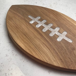 Football Charcuterie Board Black Walnut & Resin Game Day, Wedding, housewarming, holiday gift image 2