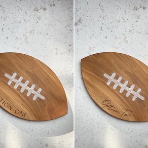 Football Charcuterie Board Black Walnut & Resin Game Day, Wedding, housewarming, holiday gift image 4