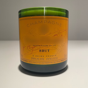 Custom Luxury Scented Candle Upcycled Champagne Bottle