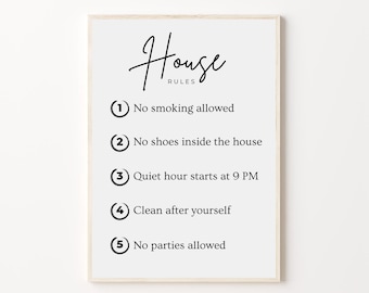 Editable House Rules Template, House Rules For Vacation Rental, Hostel House Rules, Airbnb House Rules, VRBO House Rules, Guesthouse Rules