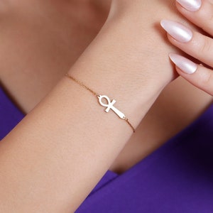 Gold ankh bracelet hotsell