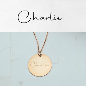 Engraved Memorial Signature Pendant