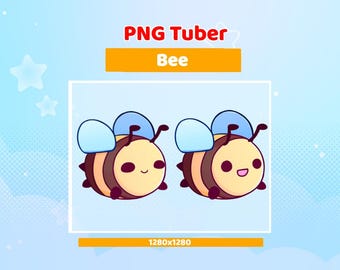 Bee PNGTuber | Reactive Image TTS | Voice Reactive | Ready to Use and Download for OBS Streamlabs | Chat Pet | Cute | Twitch | Spring
