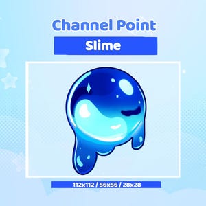 ブルースライム - チャンネルポイントアイコン - Twitch - ストリーマー設定 - エモート