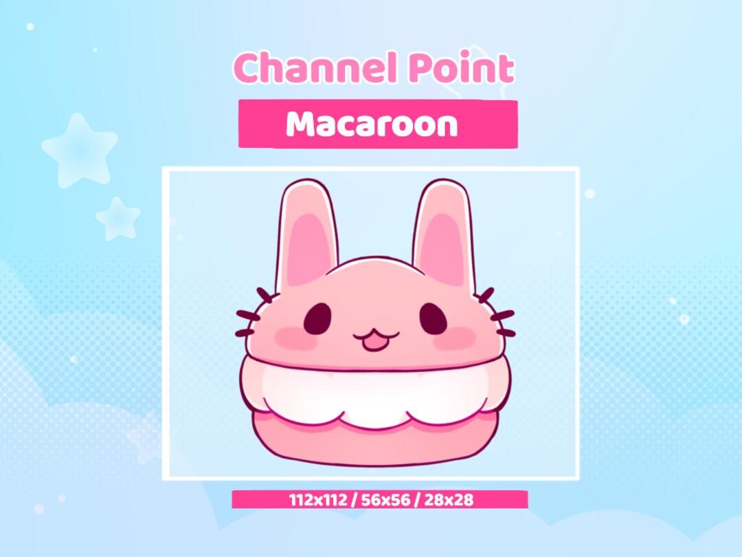 Bunny Macaroon - Channel Point Icon - Twitch - Streamer Setup - Emotes ...
