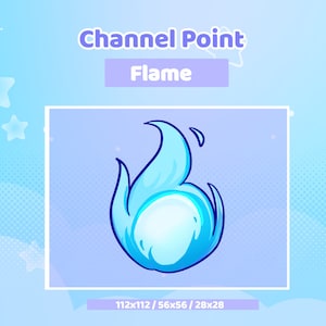Blå flamma - Kanalpunktsikon - Twitch - Streamer-inställningar - Emotes