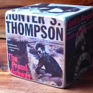 Hunter S. Thompson Wood Art Block: Fear and Loathing in Las Vegas, The Rum Diary