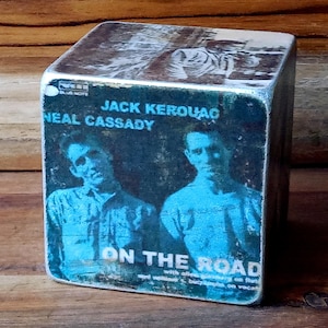 Jack Kerouac Wood Block Art: On the Road, Beat Generation, Americana, Neal Cassady