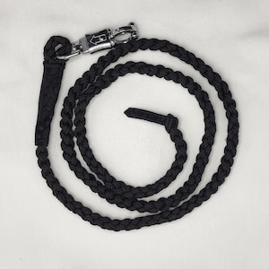 Black lead rope horse panic hook PP rope with leather swatter