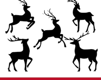 Reindeer svg for shirt,Reindeer svg,flying reindeer svg,reindeer silhouette, deer svg, reindeer png,reindeer cricut silhouette svg cut file
