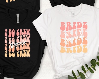 Retro Bride T-Shirt | JGA T-Shirt | Custom Hen Party Shirt | Vintage Bride Squad Tee | Personalized Bachelorette Party T-Shirt