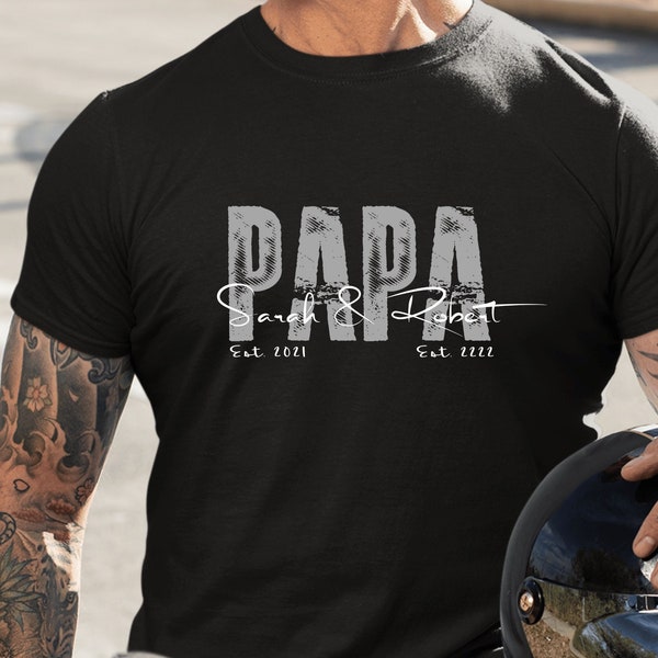 PAPA T Shirt personalisiert | MAMA Tshirt | Geschenk | Vatertag | Geburtstag| Geburt | Dad | Familie | Hoodie / Sweatshirt