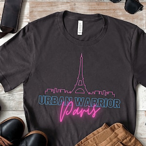 Paris Shirt, Urban Warrior, Paris T-Shirt, City Shirt, Paris Gift, France T-Shirt, France Shirt, Paris T-Shirt