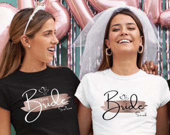 Bride T-Shirt I JGA T-Shirt I Team Bride I Desired Name/Hen Party I Bridesmaids T-Shirt/Hen Party/Hoodie