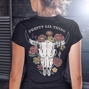 Pretty LIL THING T-Shirt / Women T-Shirt / Rocker T-Shirt / Skull Shirt/ Biker Tshirt, Chopper / Motorbike t-Shirt / Hoodie