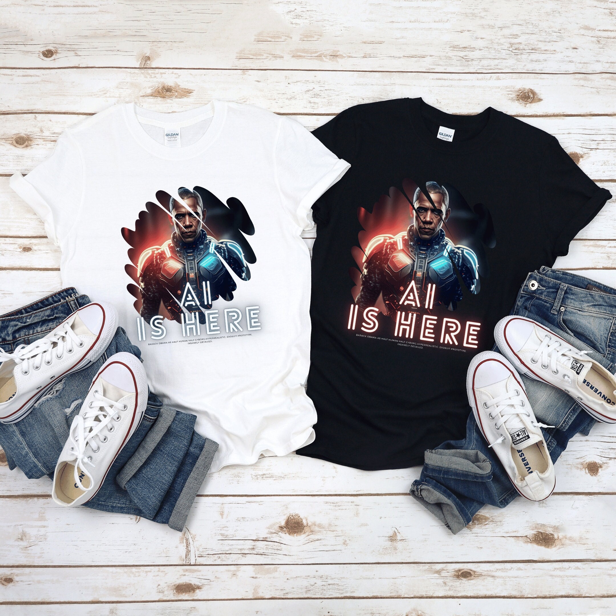 AI IS HERE / Exclusive ai-generated Art T-Shirt/Hoodie/Pullover/Tank Top/Futuristic ai T-Shirt/ai Designs on T-Shirts / Gift for him