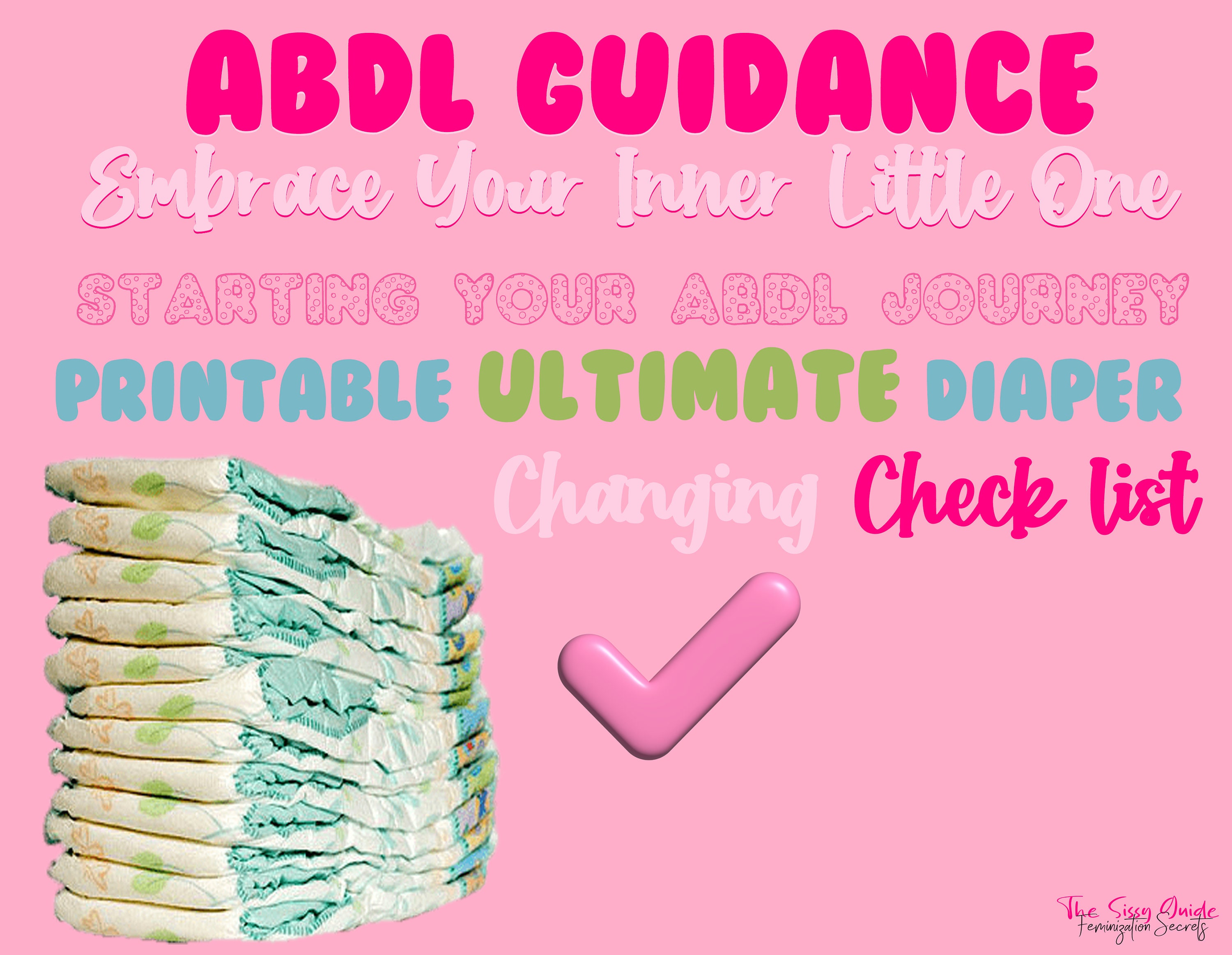 ABDL ULTIMATE Diaper Changing List Sissy Training Guide Sissy Abdl 