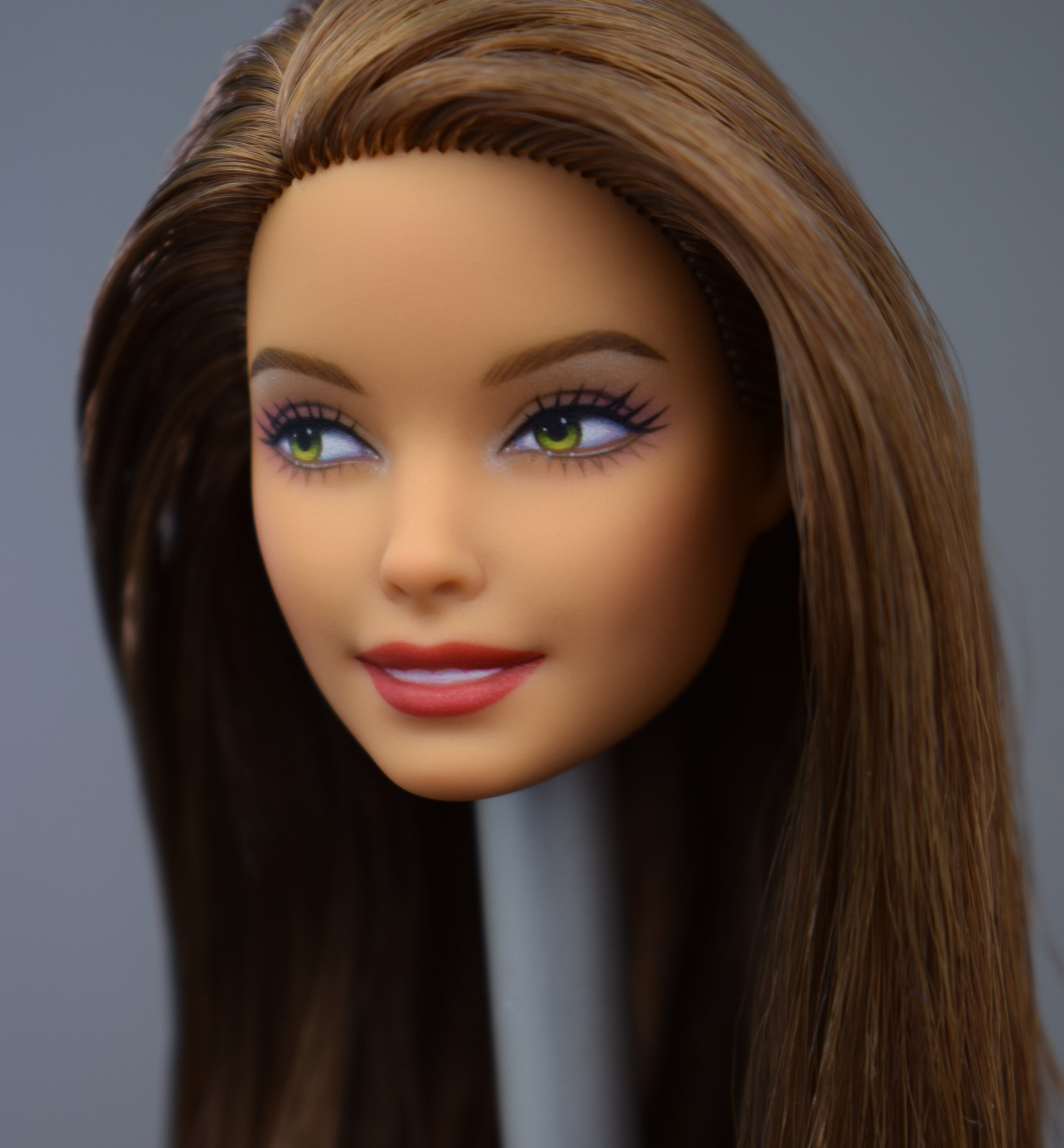 Голова куклы Барби Шатенка ООАК от группы AFD - Etsy Portugal
