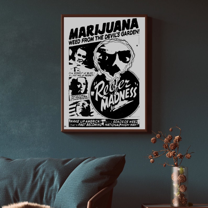 thumbnail image 2 of Vintage Marijuana Girl A4 Poster Print - Retro Movie Art Reproduction 2 of 3