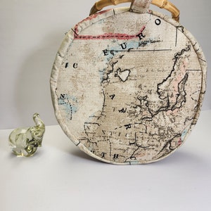 Bambus Griff Kreis Geldbörse, runde Handtasche, Top Griff Tasche, stilvolles Taschenbuch, einzigartiges Geschenk für Mutter Tochter Schwester Frau hausgemachte Geschenk