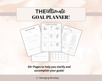 ULTIMATE Torplaner, Tore Tracker, Tore Planer Printables, neues Jahr 2024, Leistung, Vision Board Printables, A4 Größe