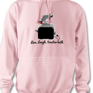 Live, laugh, toaster bath graphic hoodie - 80% cotton