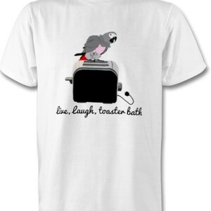 Live laugh toaster bath graphic T shirt 100% cotton