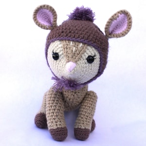 Handmade Explorer Fawn Crochet, Crochet Amigurumi Deer, Crochet Animal Stuffie, Handmade Animal Stuffed Toy, Toy Stuffed Deer