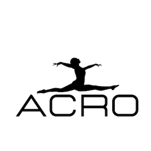 Acro Dance/Gymnastics Instant Download in Black 1-SVG, 1-PNG, 1-JPG for Cricut, Printing or Etching etc