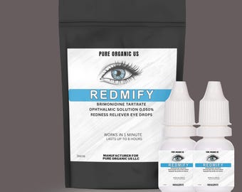 Red Eyes, Redness Reliever for Brighter Looking Eyes, Works in 1 Minute & Lasts Up to 8 Hours, Eye Drops 15ml Vial 2 pack!