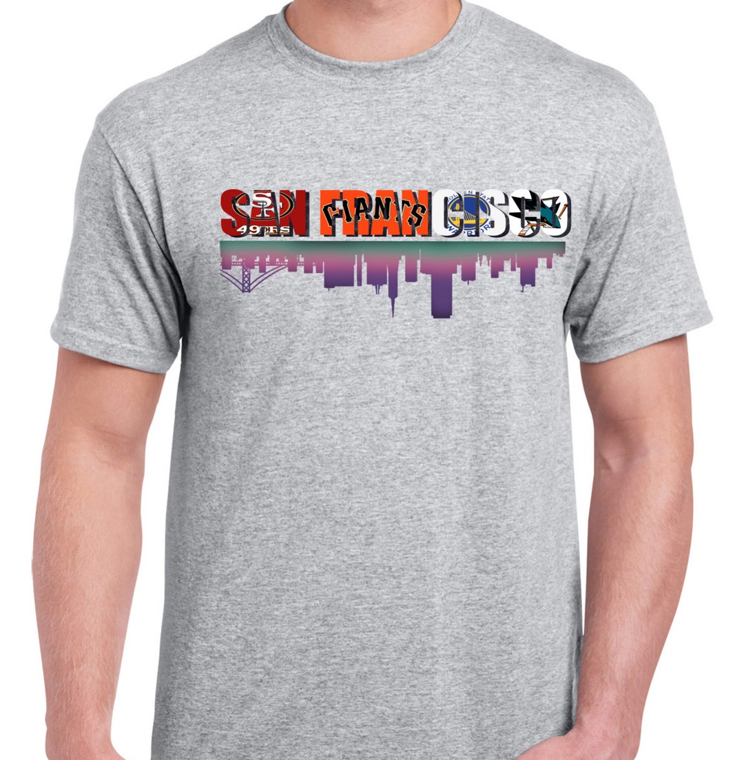 San Francisco Skyline Sports 49ers Sharks Golden State Warriors San Francisco Giants - Etsy