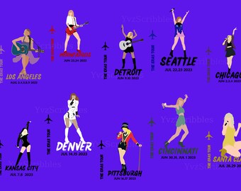 Eras Tour Dates Png - Etsy