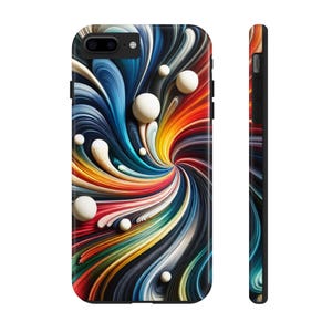 Vibrant Abstract Phone Cases, Colorful Tough Cases for Art Lovers, Trendy Smartphone Protection, Unique Gift for Him/Her, Stylish Tech