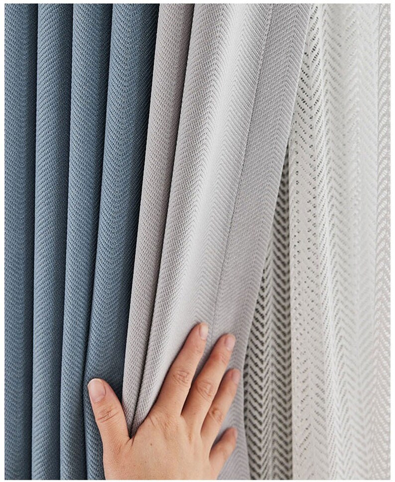 22 Colors Chenille Herringbone Pattern Curtain Fabric Samples Etsy