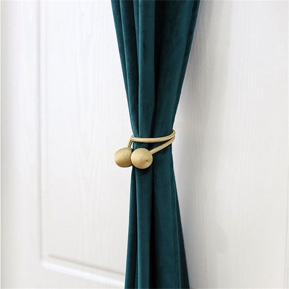 Magnetic Curtain Tiebacks Black Curtain Holder Curtain Clips Rope Back  Buckles Ties For Home Bedroom Office Decorative Curtain