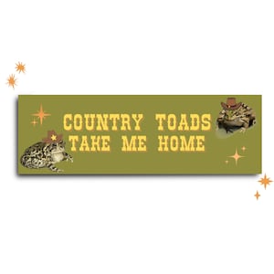 Country Toads Bumper Sticker
