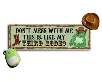 Frog Rodeo Bumper Sticker