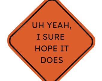 Road Work Ahead Bumper Sticker