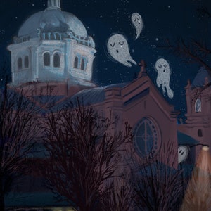 Cathedral Nighttime Print