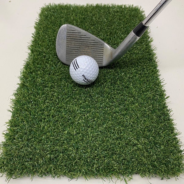 Pro Grade Golf Winter Rules Fairway Mat; Toughest on the market; High Density Nylon Artificial Grass Tee; 27mm Pile; Spring Clip Included