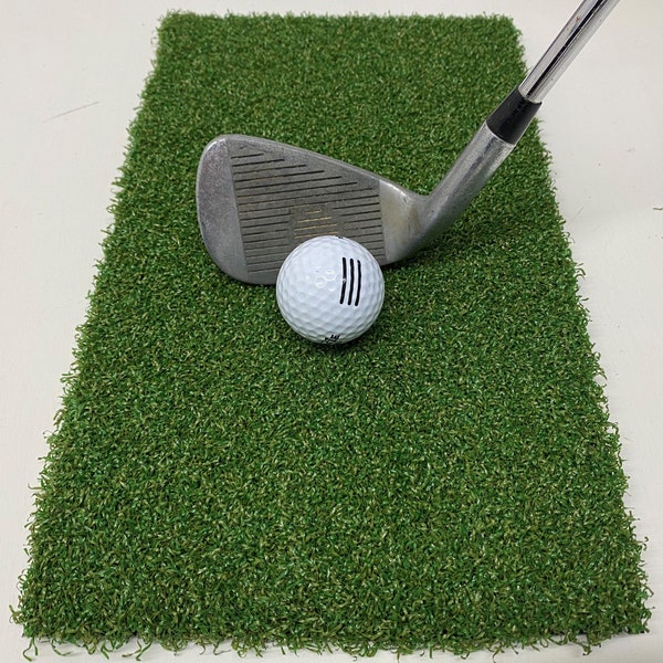 Golf Winter Rules Fairway Mat; Short Pile 13mm Artificial Grass Tee; Smooth Natural Lie; Spring Clip Included